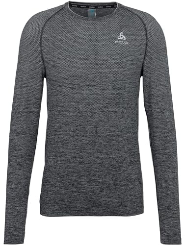 Odlo Herren Essential Seamless Crew Neck Longsleeve Laufbekleidung Longsleeve Grey Melange - Grau L