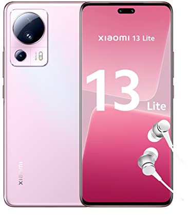 XIAOMI 13 Lite – Smartphone 8+128 GB, Schermo da 6,55 AMOLED 120 Hz, Snapdragon 7 Gen 1, Tripla fotocamera da 48 MP, 4500 mAh, Rosa (versione ES + 3 anni di garanzia)