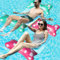 Lit De Piscine Gonflable, 2pcs Hamac Gonflable, Hamac De Piscine 4 en 1 Matelas Gonflable Piscine Adulte Chaise De Piscine Gonflable Chaise Longue De Plage Flottante pour Adultes Enfants