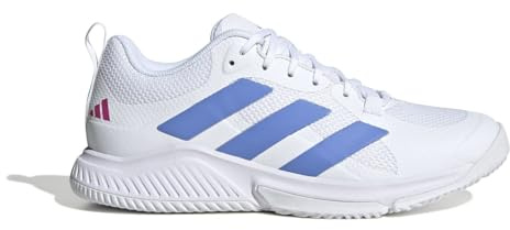 Adidas Damen Court Team Bounce 2.0 W Shoes-Low (Non Football), FTWR White/Blue Fusion/Lucid Fuchsia, 45 1/3 EU
