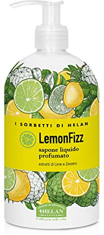 Helan I Sorbetti CocoMint - Gentle Liquid Hand Wash with Lime & Ginger Extracts for Frequent Use, Scented Hand Soap with Pump, Refreshing & Moisturising Action for Sensitive Skin - Made in Italy 500ml