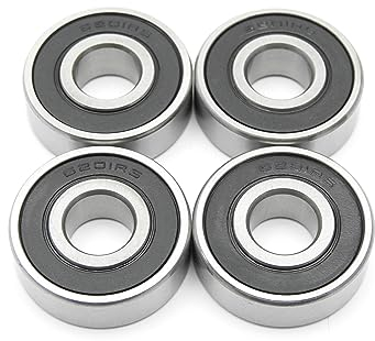 4 Stück 6201 2RS (12 x 32 x 10 mm) Kugellager, Rillenkugellager DIN 625