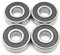 4 Stück 6201 2RS (12 x 32 x 10 mm) Kugellager, Rillenkugellager DIN 625