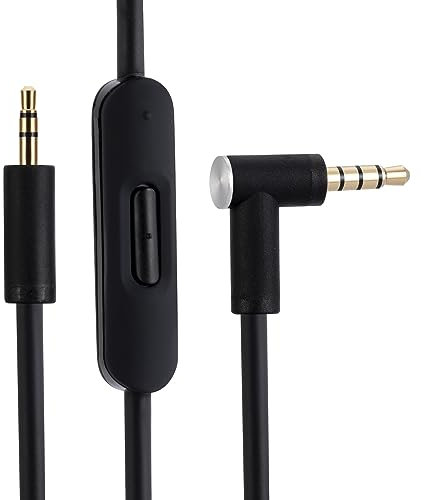 Solo 2 3 HD Studio 2 3 Pro Replacement Headphone Audio Cable, Compatible with Beats by Dr. Dre Headphones Beats Solo Studio Detox Detox Pro Headphones 3.5mm Male to Male, Volume Control Remote Talk