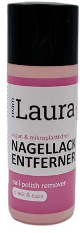 ream | Laura Nagellackentferner | Acetonfrei für schonende und zuverlässige Entfernung von Nagellacken | Besonders für brüchige Nägel geeignet | 100ml in einer Flasche frei von Mikroplastik
