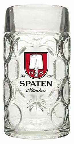 Roxley Spaten Litre Stein Lager Beer Litre Glass Spaten Glass Also Comes with Branded Beer Mat