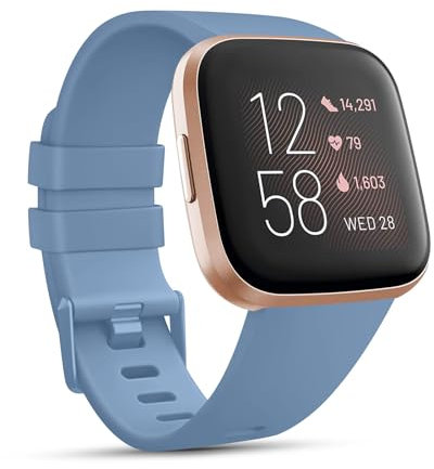 Vancle Bracelet de rechange pour Fitbit Versa - Pour homme et femme - En silicone - Pour Fitbit Versa 2/Versa/Versa Lite/SE - Taille L, bleu senior