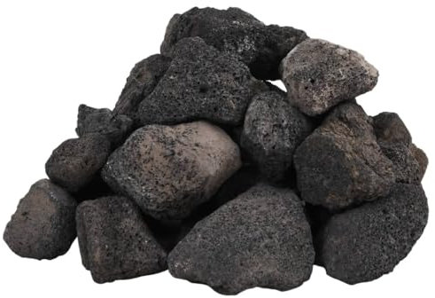 vidaXL Lavagranulat, Lavastein Biologische Filter, Multifunktional Lavamulch für Aquarium Landschaftsbau, Vulkangestein Garten Deko Steine, Schwarz 25 kg 5-8mm