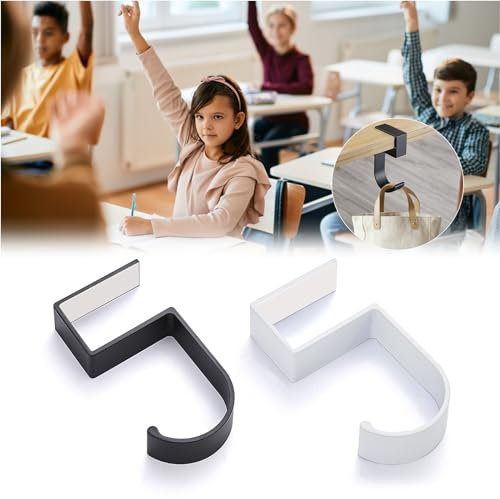 Klaimbmo Set of 2 Handbag Hanger, Bag Hangers for Desk, Metal Handbag Hook Holder Hand, Handbag Essentials for Lightweight & Stylish Handbag Storage Decor Table Hook(S)