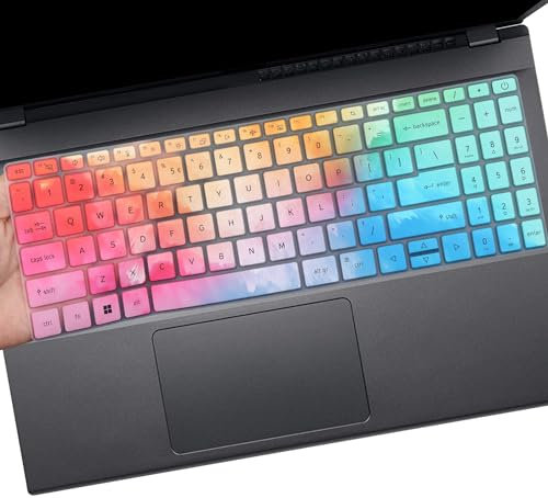 Keyboard Cover for 15.6 Acer Aspire 5 A515-57 A515-57G A515-57G-58R7 A515-57-53T2 A515-57-56UV/51WN A515-57-73L5/75RH 15.6 Inch Laptop(Not Fit The Older Model Acer Aspire 5 A515-46~A515-56)-Colorful