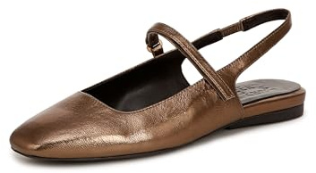 Naturalizer Womens Connie Mary Jane Slingback Ballet Flat Old Gold Metallic 9 M