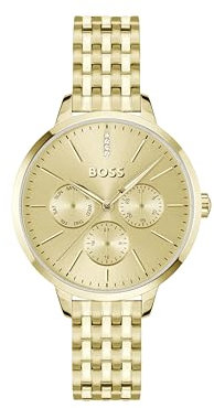BOSS Multi Zifferblatt Quarz Uhr für Damen Kollektion Symphony LE mit Goldfarben Edelstahlarmband - 1502782