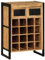 Generisch Weinregal Weinregal aus massivem Mangoholz für 16 Flaschen, für Küche und Esszimmer, Holzregal, Flaschenhalter, handgefertigt, Weinschrank, Trinkregal mit Schublade