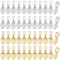 SOFPLATE 1 Box 200 Stück Goldfarbene Bügel Zum Aufkleben Silberne Flache Bügelauflage Großpackung Legierung Antike Tibetische Löffelform Cabochon Charms Verbindungsstück Aufhänger Schmuckzubehör Für D