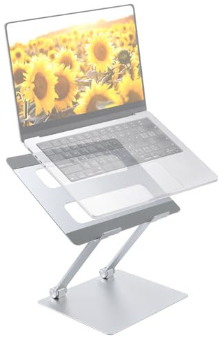 OTREST Laptop Ständer Höhenverstellbar, Faltbarer, Leichter Laptopständer aus Aluminiumlegierung mit 10kg Tragkraft, ergonomischer Computer Ständer Halter für alle 10-17,3 Notebooks/Tablets, CP01S