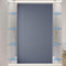 Momooda Rideau de Douche Pliable Aimantée avec Crochets, Imperméable Anti Moisissure, Lin pour Salle de Bain, Gris Bleu, 80x200cm