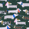 CRE8TIVE Forest Green Self Adhesive Wallpaper Cute Dogs Contact Paper Dachshund Animal Wallpaper for Bedroom Cartoon Vinyl Wrap Nursery Wall Paper Bathroom Waterproof Cabinet 30.5cm x 300cm