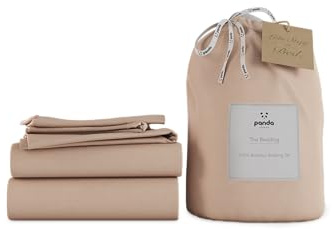 Panda® 100% Bamboo UK Single Complete Bedding Set, Vintage Pink | Duvet Cover, Fitted Sheet, Pillow Case, Soft, Breathable, Hypoallergenic, Luxury High Thread Count, Moisture-Wicking