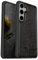 Carveit Natürlich Holz Handyhülle für Samsung S25 hulle [Einzigartiges Design Cover] Stoßstange Case Kompatibel mit Galaxy S25 Hülle（Dunklesholz-Der Kompass vor Kanagawa Waves）