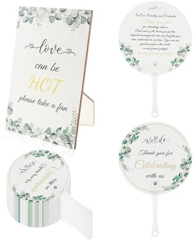101 Pcs Wedding Favors for Guests Wedding Fan Gifts 1 Wedding Table Sign 100 Wedding Hand Fans Bulk Plastic Fans Thank You for Celebrating with Us Wedding Party Decor,Wedding Fans,Plastic Fans in Bulk