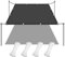 Sonnenschirm Segel 220 x 290 cm Premium PES Polyester Imprägniert Markise Zaun inkl Befestigungsseile für Patio Balkon Terrasse Camping, Dunkelgrau