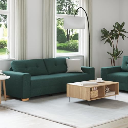 EMYRLXQW Sofas-2-teiliges Sofaset mit Kissen, gelber Stoff