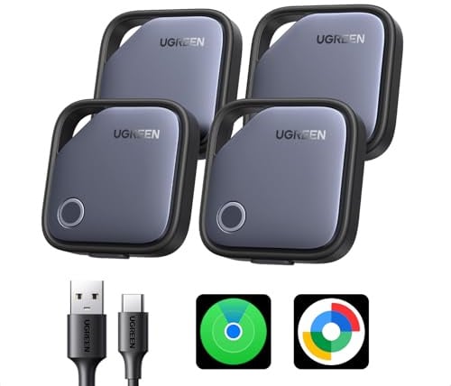 UGREEN FineTrack Duo Soporte iOS Find My o Android Find Hub 4 Piezas