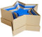 folia 3509 - Geschenkboxen, Pappschachteln aus Karton, in Sternform, 6 Stück in verschiedenen Größen, farbig sortiert - ideal zum Verzieren und Verschenken