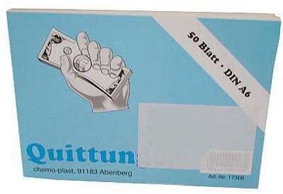 Quittungsblock Quittungen 50 Blatt DIN A6