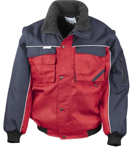 Result Ergebnis re71 a Work-Guard Zip Sleeve schwere Pilot Jacke XL Rot/Marineblau