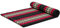 livasia Rollmatte Rollmatratze L breit bequem - 200x110x4,5cm - Gästebett Gästematratze 1 Person, Reisebett Kofferraum outdoor, Thaimatte Kapok Garten Balkon handgefertigt (Schwarz/Rot)