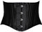 SHAPERX Damen 26 Stahl Gebohrt Korsett Unterbrust Lace-Up Kurzen Torso Shaper Korsage Heavy Duty Waist Cincher Corsage Top, UK-DT1934-Black-S