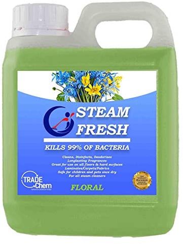 STEAM CLEANING DETERGENT SOLUTION - CLEANER FLUID FOR ALL MACHINES - 500ml to 1L (1L, Floral Burst)