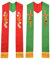 BLESSUME Kirche Stola Priester Masse Umkehrbare Gestickte Stola Weiß & Lila (Muster 1)