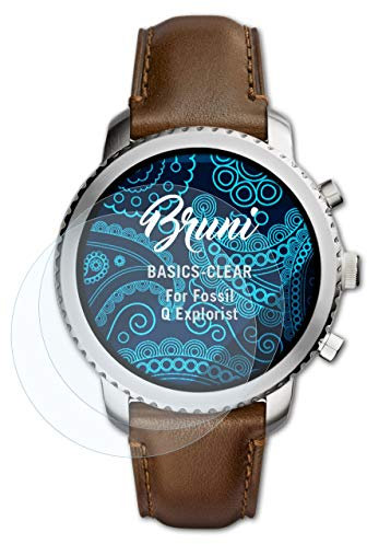 Bruni Protecteur d'écran compatible avec Fossil Q Explorist Film Protecteur, cristal clair Écran protecteur (2X)