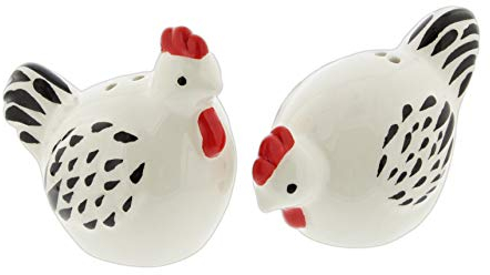 The Bridge Collection Keramische Henne Salz- und Pfefferstreuer-Set