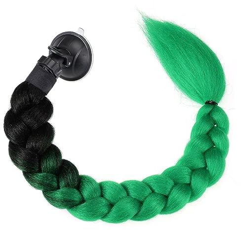 F FIERCE CYCLE Helm Dekor Zopfgeflecht für Motorrad Roller Grün Schwarz