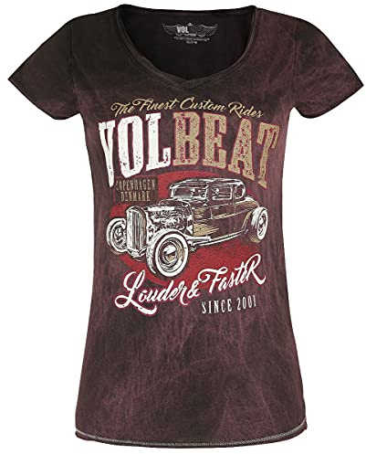 Volbeat Louder and Faster Frauen T-Shirt dunkelrot Band-Merch, Bands