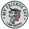 Finally Home My Friends say I am Pretty Einhorn Patch zum Aufbügeln | Regenbogen Patches, Unicorn Bügelbild, Aufbügler, Aufnäher