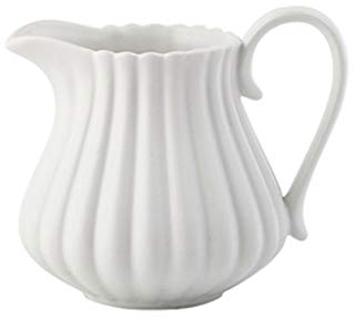 Kitchen Sauciere Elegante Form Keramik Zuckerschale Licht Luxus Design Kaffee Milchkanne Französisch Creative Ahornsirup, Exquisite FND Dauerhafter Creamer-Krug 210ml Saucenschale ( Color : White )