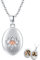 Medaillon Kette 925 Sterling Silber Ovale Lotusblume Halskette Vintage Amulett Medaillon zum Öffnen für 2 Bilder Oval Lotusblüte Schmuck Anhänger Geschenke für Freundin Frau Mutter