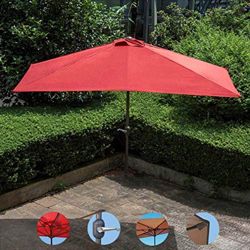 Parasol de terrasse Parapluie de balcon 2,3 mx 1,2 m Parasols d'extérieur Parasols Parasol de jardin rectangulaire Parasol mural de loisirs avec manivelle pour extérieur/jardin et terrasse/café/φ38 mm