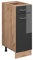 Vicco Küchenunterschrank R-Line, Anthrazit Hochglanz/Goldkraft Eiche, 30 cm ohne Arbeitsplatte
