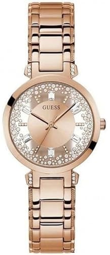 GUESS Damen-Armbanduhr GW0470L3, Analog, goldfarbenes Zifferblatt, Goldfarben, Klassisch