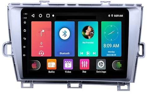 ZYCARE Autoradio Kompatibel Mit Toyo-TA Prius 2009-2013 2 Din Radio GPS Navigation IPS Touchscreen Multimedia Player Unterstützung SWC 4G WiFi Carplay DSP BT(Size:8 core 4G+WiFi 2G+32G)