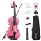 Vangoa 1/2 Violino Acustico Mezza Misura per Principianti Adolescenti Studenti Violino Kit con Custodia, Colofonia, Spalla, Archetto, Corde Extra, Rosa