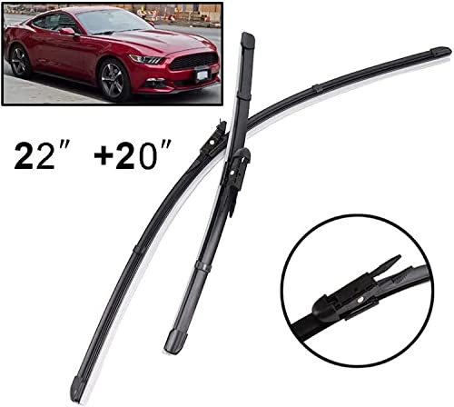 Scheibenwischer für Ford Mustang 2009 2010 2011 2012 2013 2014 2015 2016 2017 2018 2019 22 20, Scheibenwischer Vorne Und Hinten Wischerblätter Set Teile Ersatzwischblätter