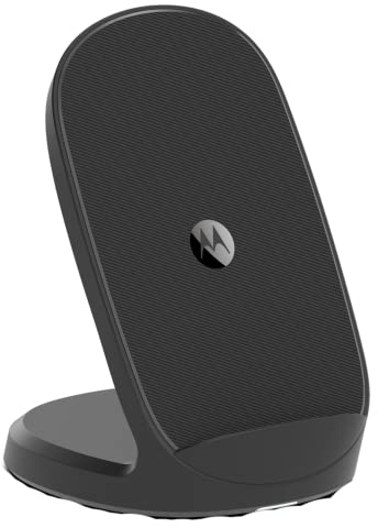 Motorola - Caricabatterie wireless TurboPower 15 W, supporto di ricarica rapida per telefoni compatibili con Qi - Colore nero