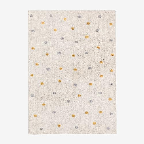 SKLUM Baumwollteppich (170x120 cm) Jankiel Kids Beige Leinen