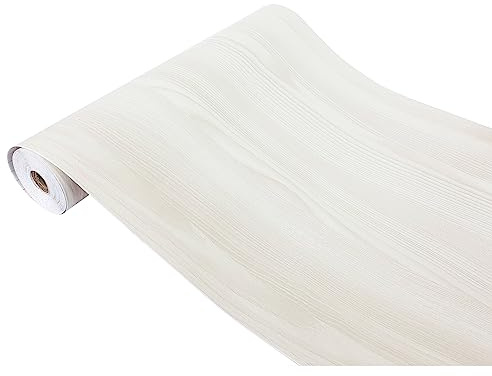 Klebefolie Möbel 90x210 cm | Möbelfolie selbstklebend in Holzoptik | Folie für Möbel zur schnellen Renovierung von Türen, Schränken und Regalen | Möbelfolie dekorativ und pflegeleicht | Weiße Kiefer